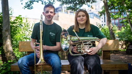 Youth Band Members with Instruments